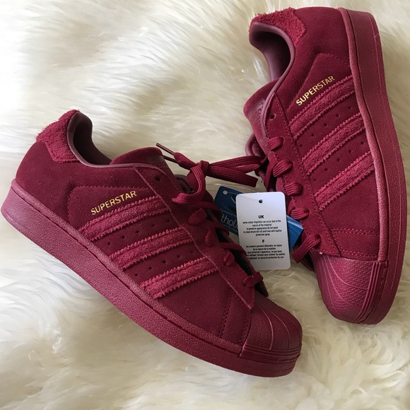 Adidas original superstar J sneakers, burgundy - Picture 5 of 6